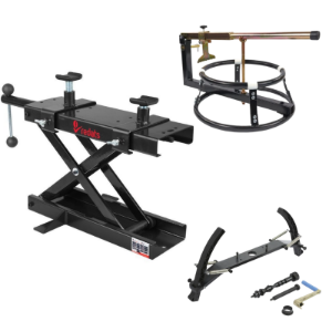 Set za servis moto guma | montirka + dizalica 500 kg + motoadapter