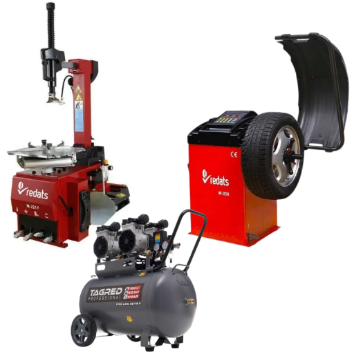 PRO set montirke, balansirke s laserom i kompresora 100 l