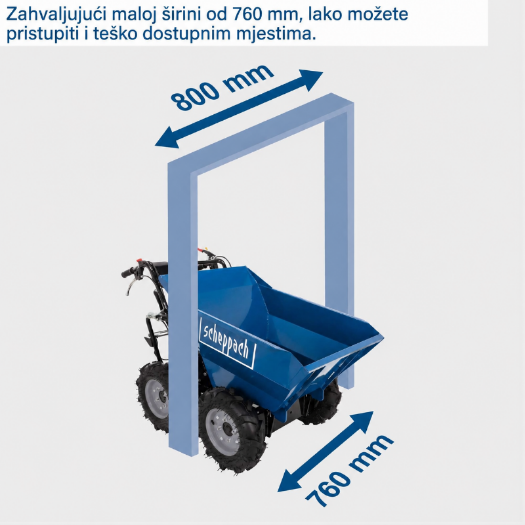 Benzinski motor kolica DP3000, 196 cm³ i 5.6 KS, s tri brzine naprijed i jednom natrag