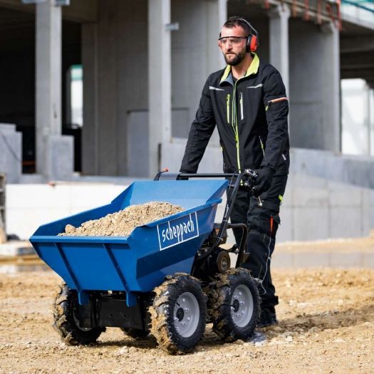 Ručno kipanje spremnika kolica DP3000 i istovar materijala na gradilištu
