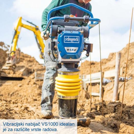 vibracijski nabijač s pločom 345 × 285 mm