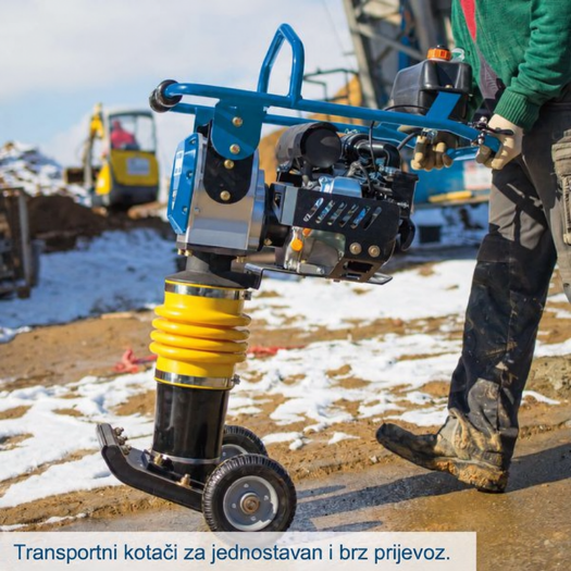vibracijski nabijač s transportnim kotačima