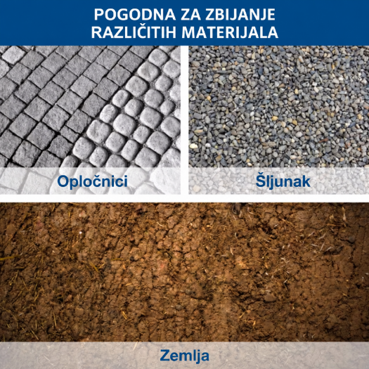 benzinska vibracijska ploča za zbijanje tla do 30 cm