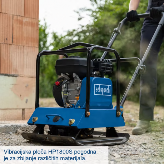 vibro ploča s gumenom podlogom i transportnim kotačima