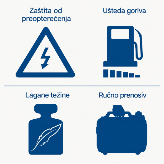 kompaktni inverterski agregat 4.8 KS s transportnom ručkom