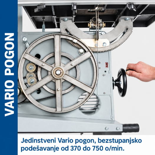 tračna pila BASA3 s lijevanoželjeznim radnim stolom