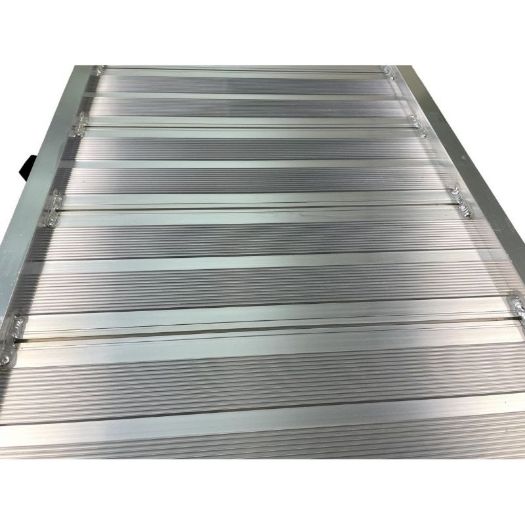 Sklopiva aluminijska rampa širine 500 mm, pogled odozgo