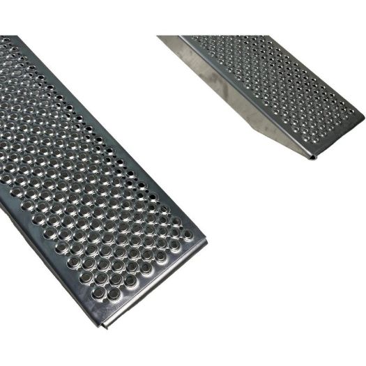 Par aluminijskih ravnih rampi 2000 mm, pogled odozgo