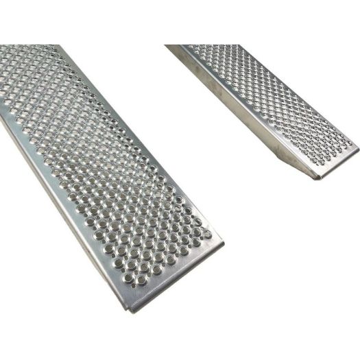 Par aluminijskih ravnih rampi 2500 mm, pogled odozgo