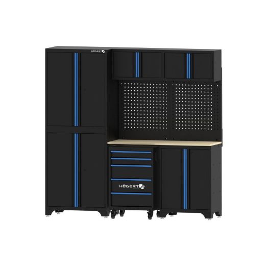 Modularni sustav ormarića za radionicu s radnom pločom | širina 1960 mm