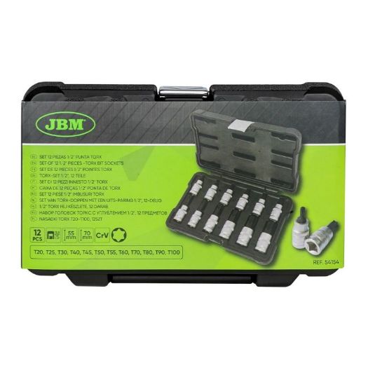 Set Torx nasadnih ključeva 1/2 cola od T20 do T100 u koferu, detalj 5