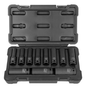 Set produženih udarnih nasadnih ključeva 1/2 cola | 10 - 24 mm | 12-kutni