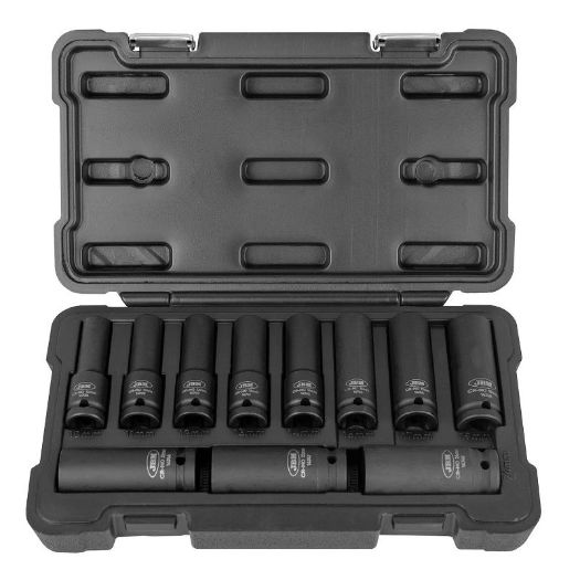 Set produženih udarnih nasadnih ključeva 1/2 cola | 10 - 24 mm | 12-kutni
