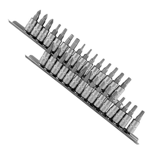 Set nasadnih bitova 1/4 cola | PH, PZ, SL, imbus, Torx | 30-dijelni