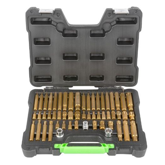 Plastični kofer s 55 ojačanih bit nastavaka imbus, Torx i XZN