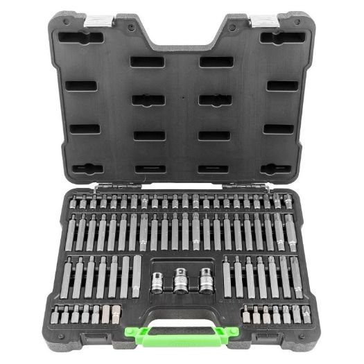 Set od 75 bit nastavaka 10 mm u otvorenom koferu