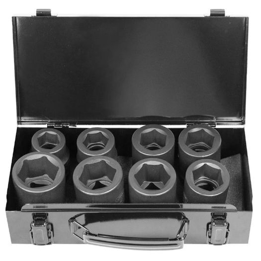 Set udarnih nasadnih ključeva 1 col | 24 - 41 mm | 6-kutni | 8-dijelni