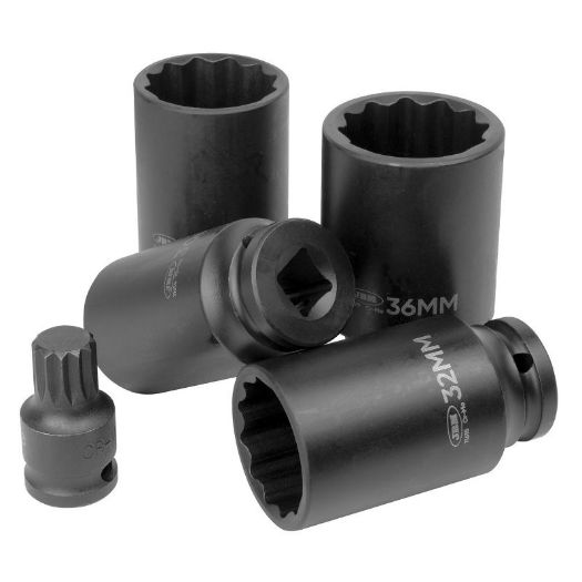 Udarni 12-kutni nasadni ključevi od 27 do 36 mm, duljine 78 mm