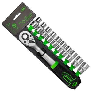 Set nasadnih ključeva 1/2 cola s račnom | 10 - 19 mm | 12-kutni | 11-dijelni