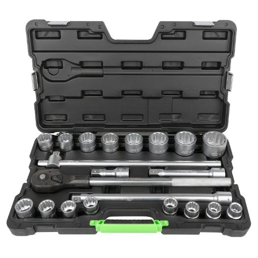 Set nasadnih ključeva 3/4 cola, 19 do 50 mm, 12-kutni, u plastičnom koferu