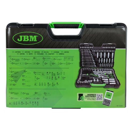 Set nasadnih ključeva 1/4, 3/8 i 1/2 cola, 216 dijelova, u otvorenom koferu, detalj 6