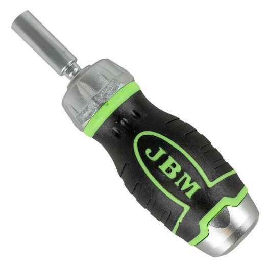 Kratki odvijač s čegrtaljkom i bitovima 6 u 1, duljina 140 mm
