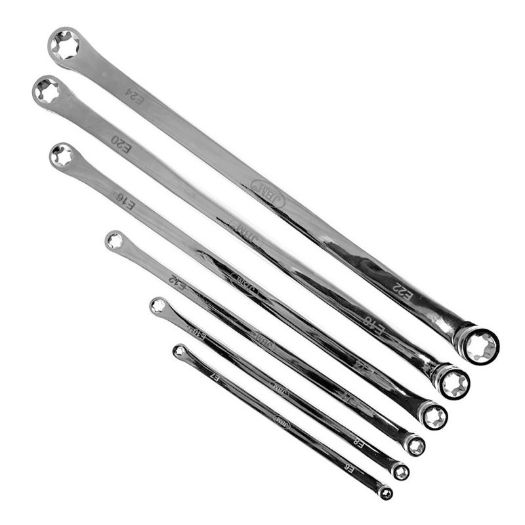 Okasti E-Torx ključevi E6 do E24 u ulošku 180 x 510 mm