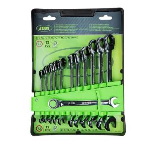 Set kombiniranih ključeva s čegrtaljkom | 8 - 19 mm | 12-dijelni