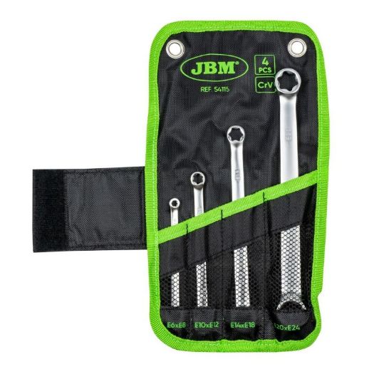 Set od četiri okasta E-Torx ključa od E6 do E24 u torbici