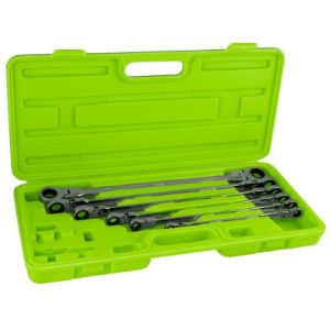 Set zglobnih okastih ključeva s čegrtaljkom | 8 - 19 mm | 6-dijelni