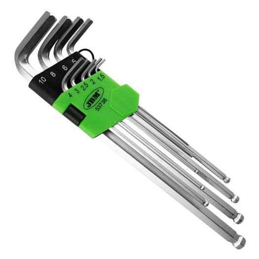 Set ekstra dugih imbus ključeva | 1,5 - 10 mm | 9-dijelni