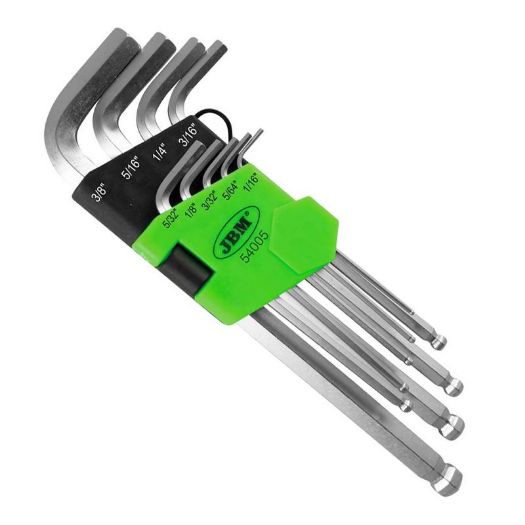 Set dugih colnih imbus ključeva SAE | 1/16 - 3/8 cola | 9-dijelni