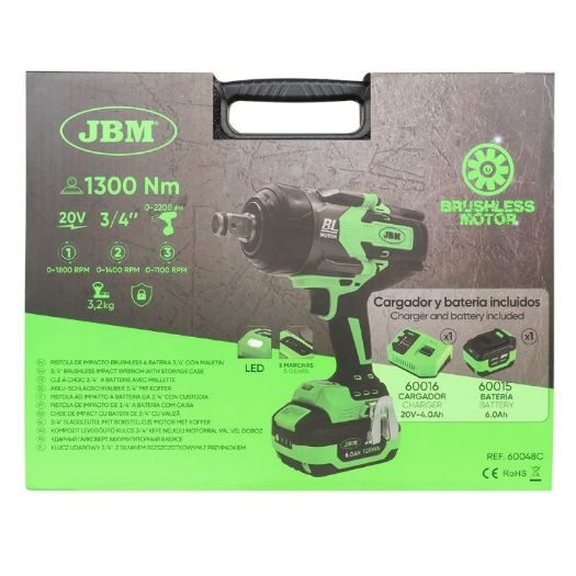 Široko LED osvjetljenje na aku udarnom odvijaču JBM 60048