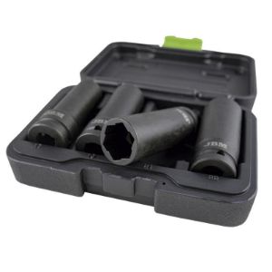 Set nasadnih izvlakača za oštećene vijke kotača | 1/2 cola | 17, 19, 21, 22 mm