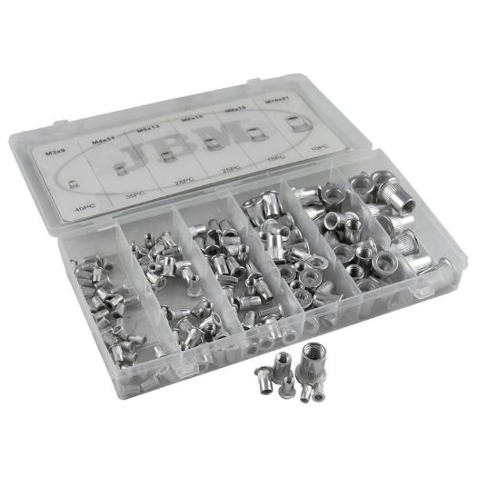 Set aluminijskih zakivnih matica od M3 do M10, 150 kom