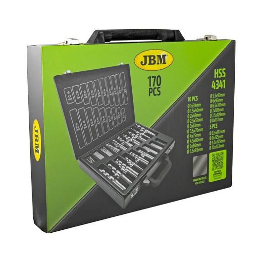 Set od 170 svrdala za metal, pogled odozgo