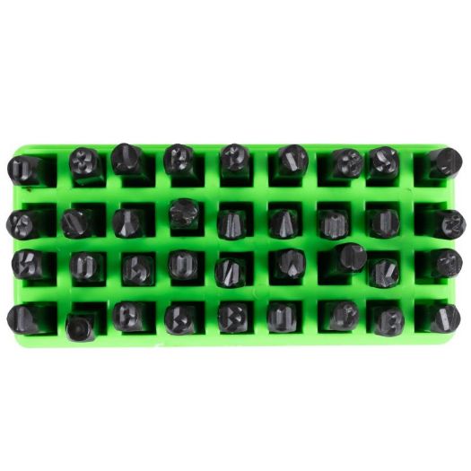 Set žigova sa slovima i brojevima 5 mm u plastičnoj kutiji