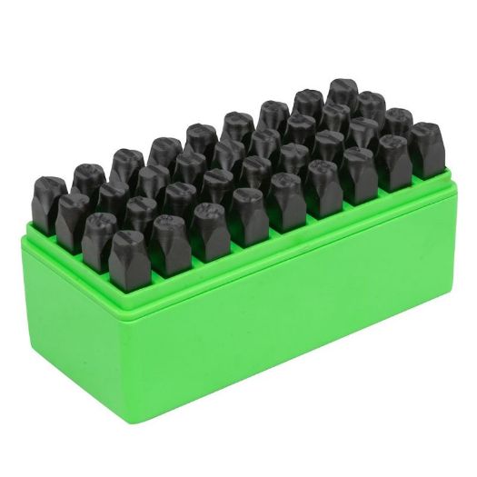 Set žigova sa slovima i brojevima 8 mm u plastičnoj kutiji