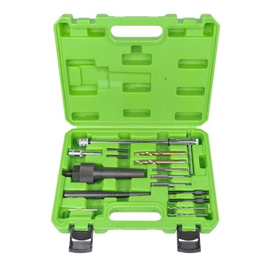 Set za vađenje slomljenih grijača M8 i M10 u plastičnom koferu