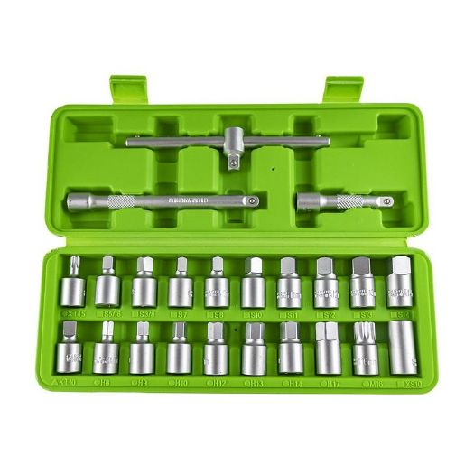 Set ključeva za čep kartera 3/8 cola, 20 nastavaka