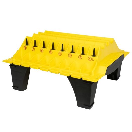 Organizator za dijelove glave motora s numeriranim mjestima 1 do 8