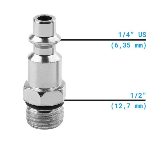 Muška brza spojka od nehrđajućeg čelika, duljina 32 mm