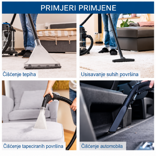Višenamjenski usisavač SprayVac20 s pet funkcija za mokro i suho usisavanje, prskanje, čišćenje filtera i ispuhivanje