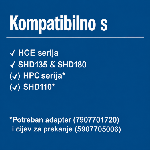 Nastavak za visokotlačni perač s Quick Connect priključkom i maksimalnim tlakom od 180 bar
