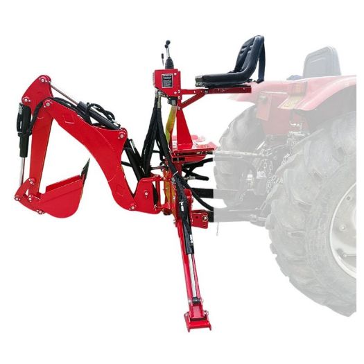 Bager za traktor sa zakretanjem 180°, pogled sa strane