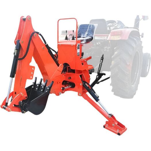 Bager za traktor sa spuštenim potpornim nogama