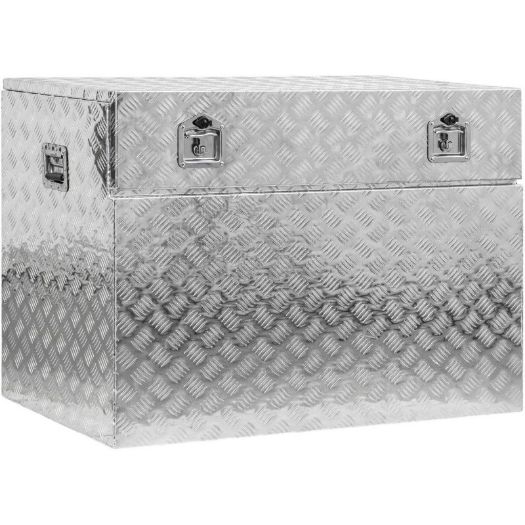 Aluminijski sanduk za alat od riflanog lima, zatvoren
