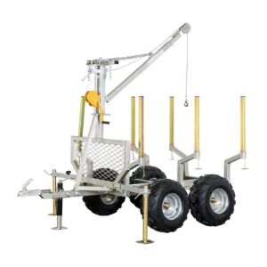 Prikolica za quad i vrtni traktor | za drva 1400 kg | s ručnom dizalicom