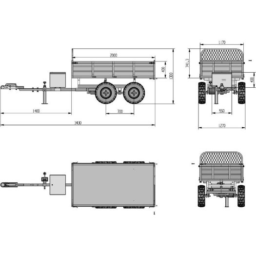 Prikolica za quad i vrtni traktor, slika 7
