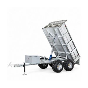 Prikolica za quad i vrtni traktor | kiper 1400 kg | hidraulični istovar 12 V